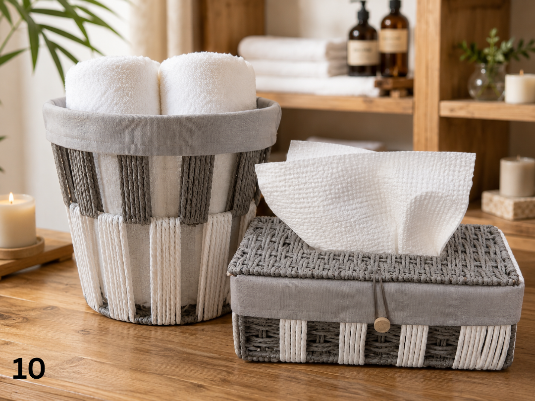 Straw Basket Set