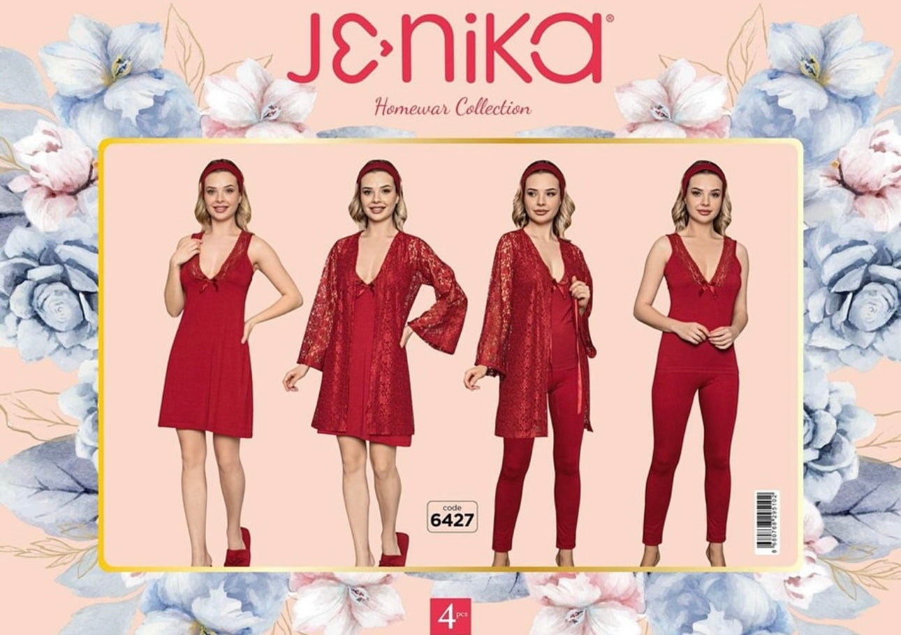 Women PJ Set 4 Pcs - Jenika