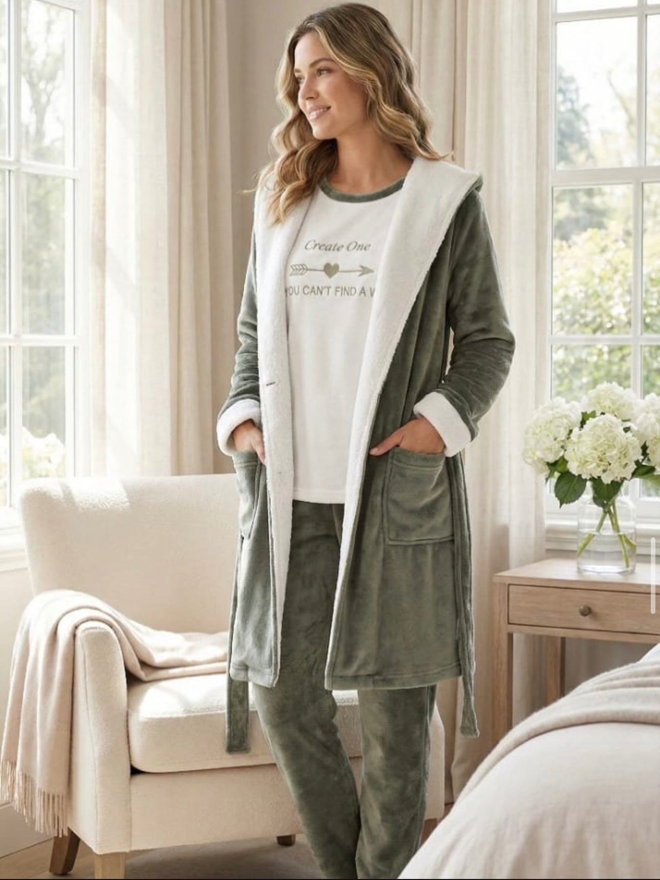 3 Pcs Women Pajama - Roy&Rayan