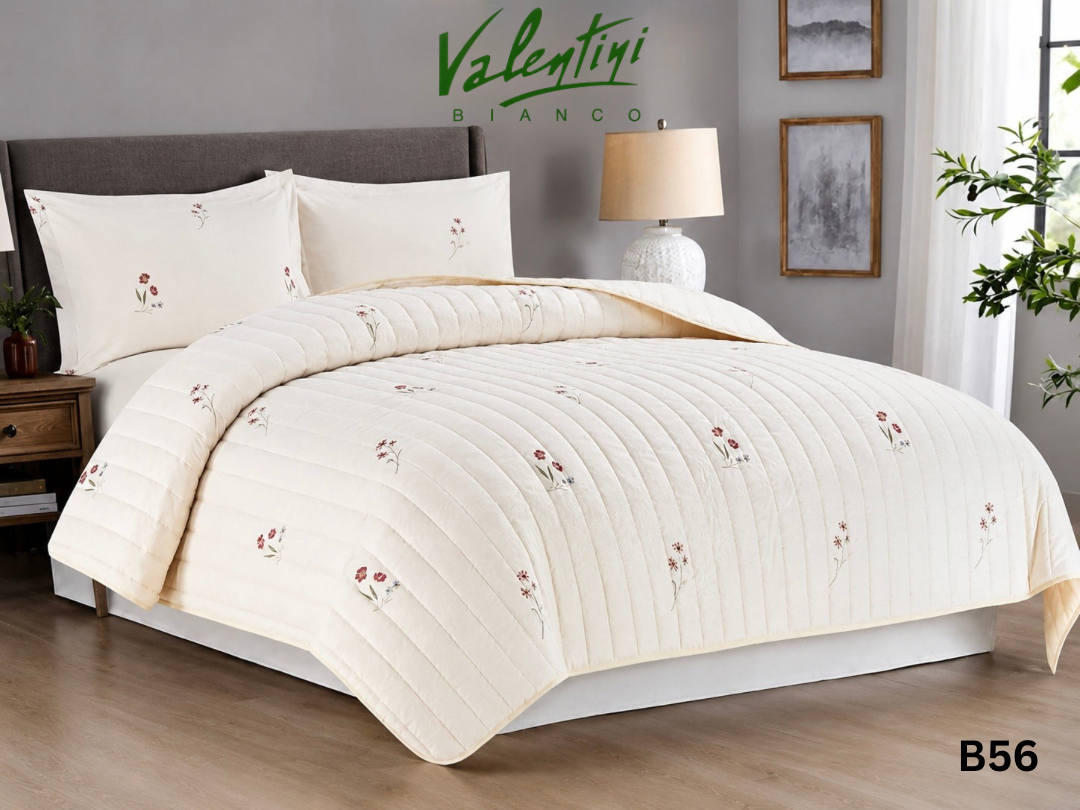 Mini Floral Double Bedspread Set - Valentini