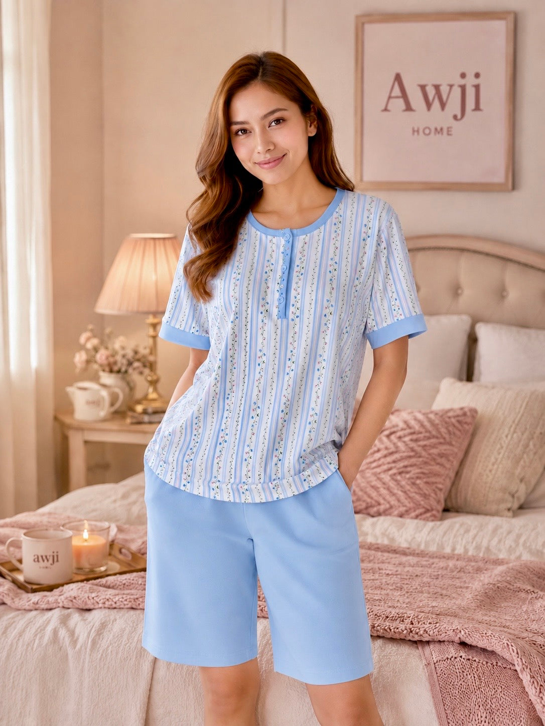 Mini Floral T-Shirt Pajama - Lucie