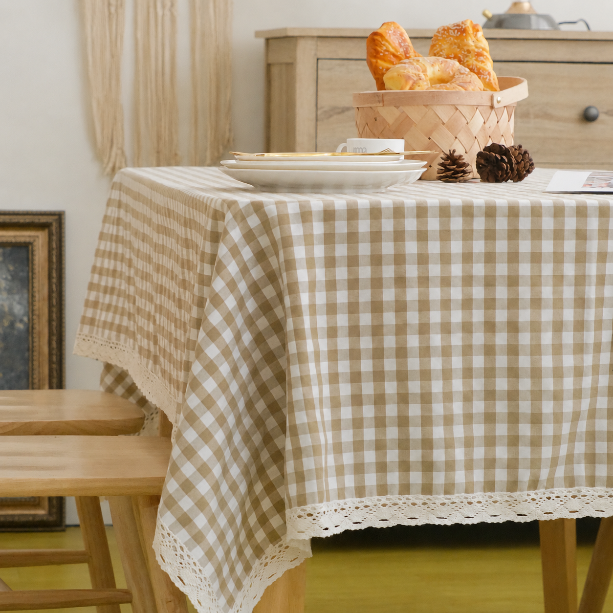 Tablecloth "Mini Square Lace Border" - Naonao