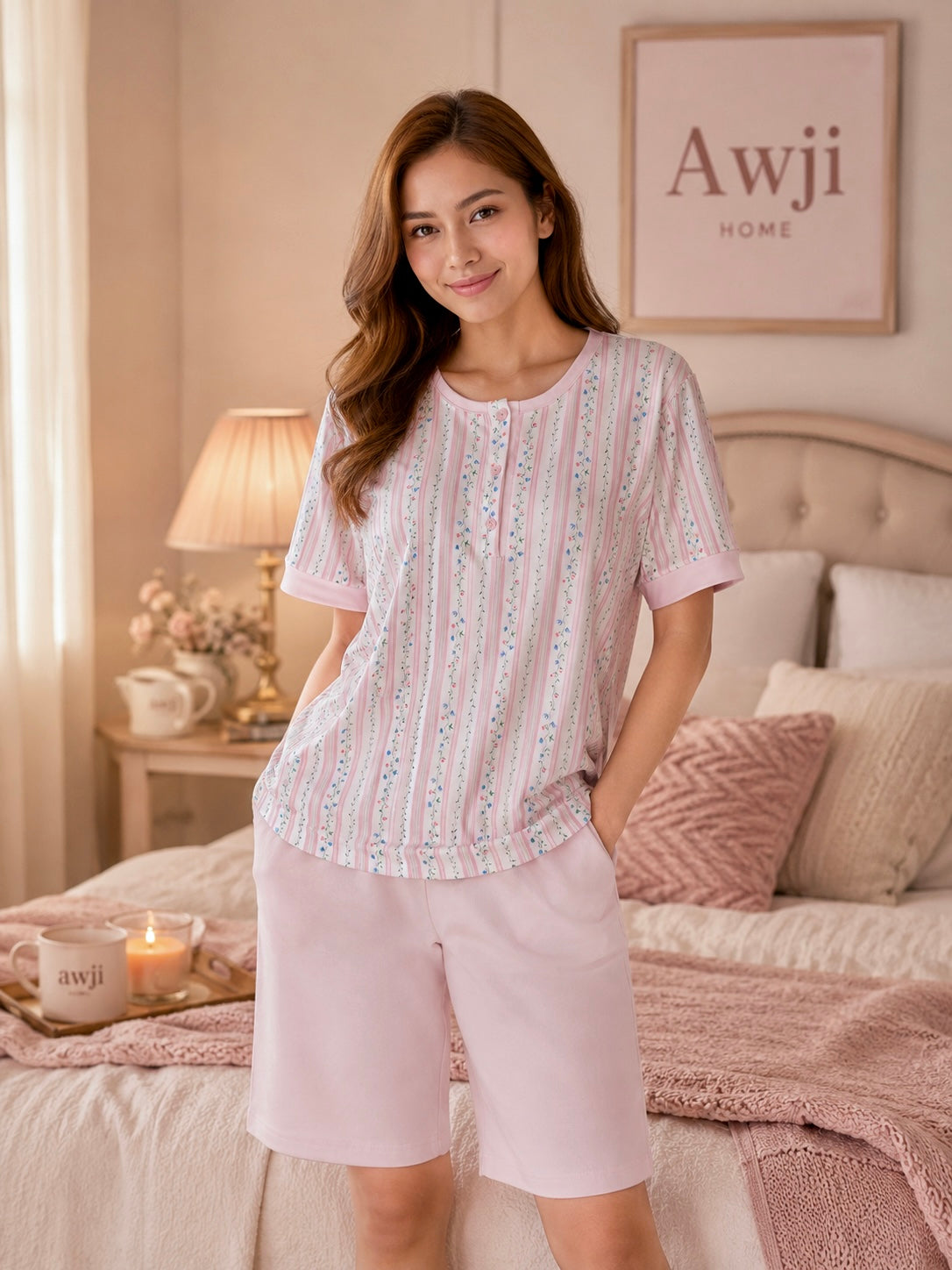 Mini Floral T-Shirt Pajama - Lucie