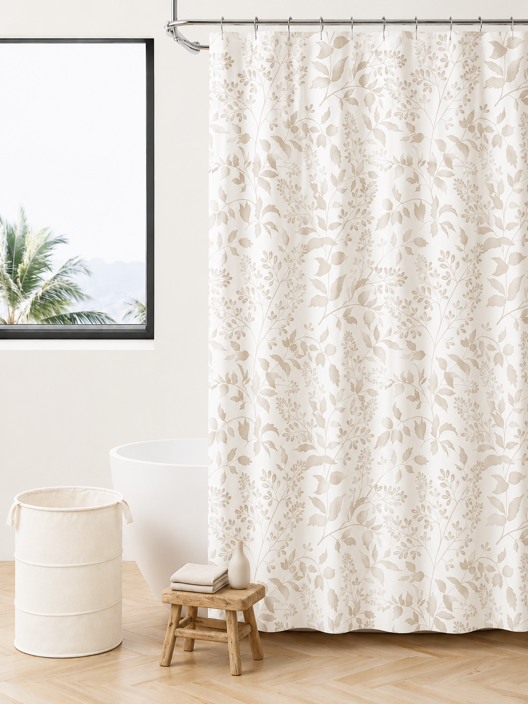 Shower Curtain Set with Basket - Housewell
