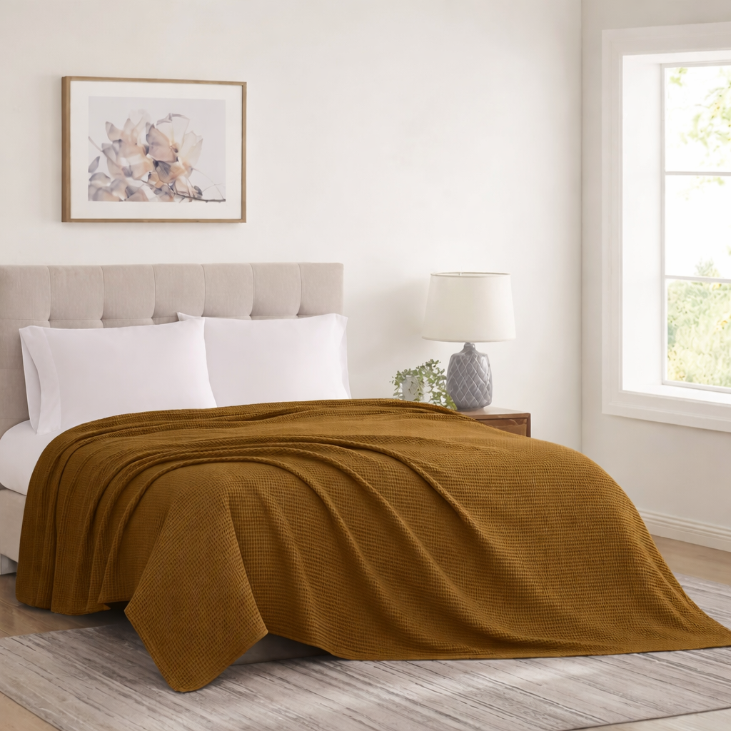 Plain Summer Cotton Blanket Single - Cannon