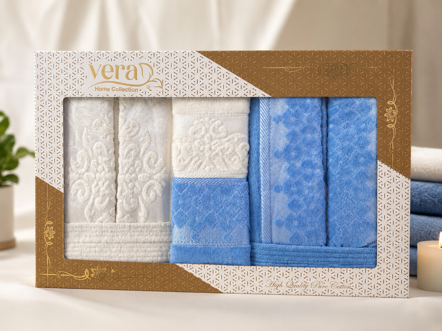 Bathrobe Set 8 Pcs - Vera