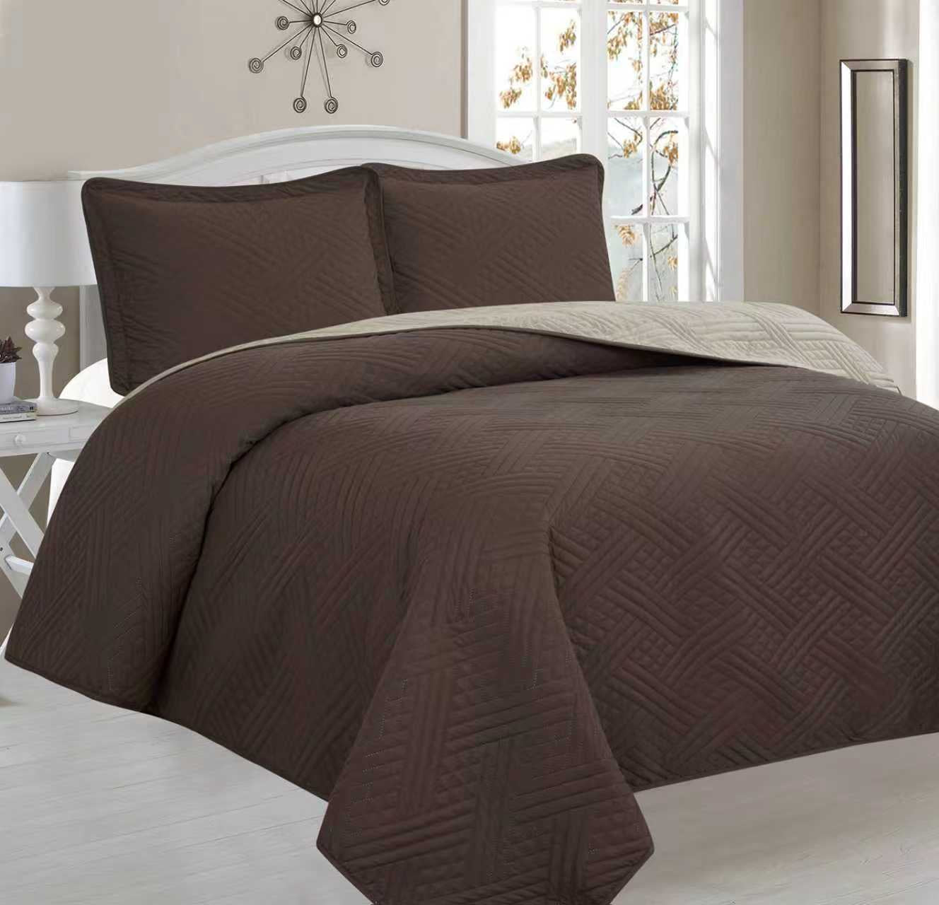Plain Double Bedspread - Home Luxury