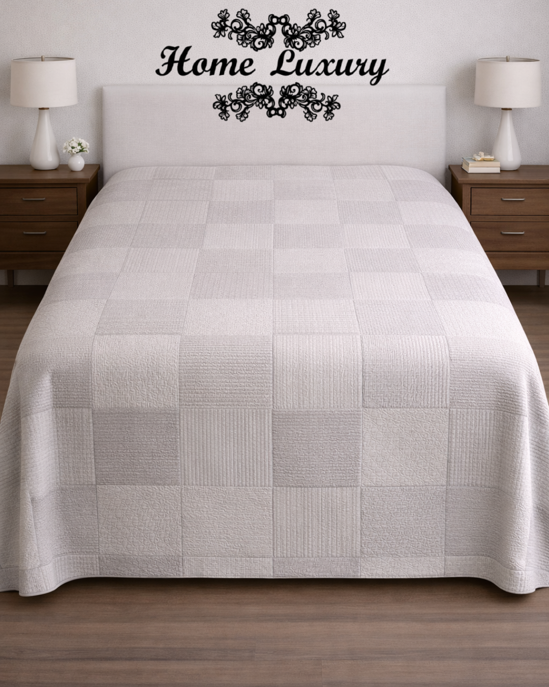 Plain Cotton Matelassé Single - Home Luxury
