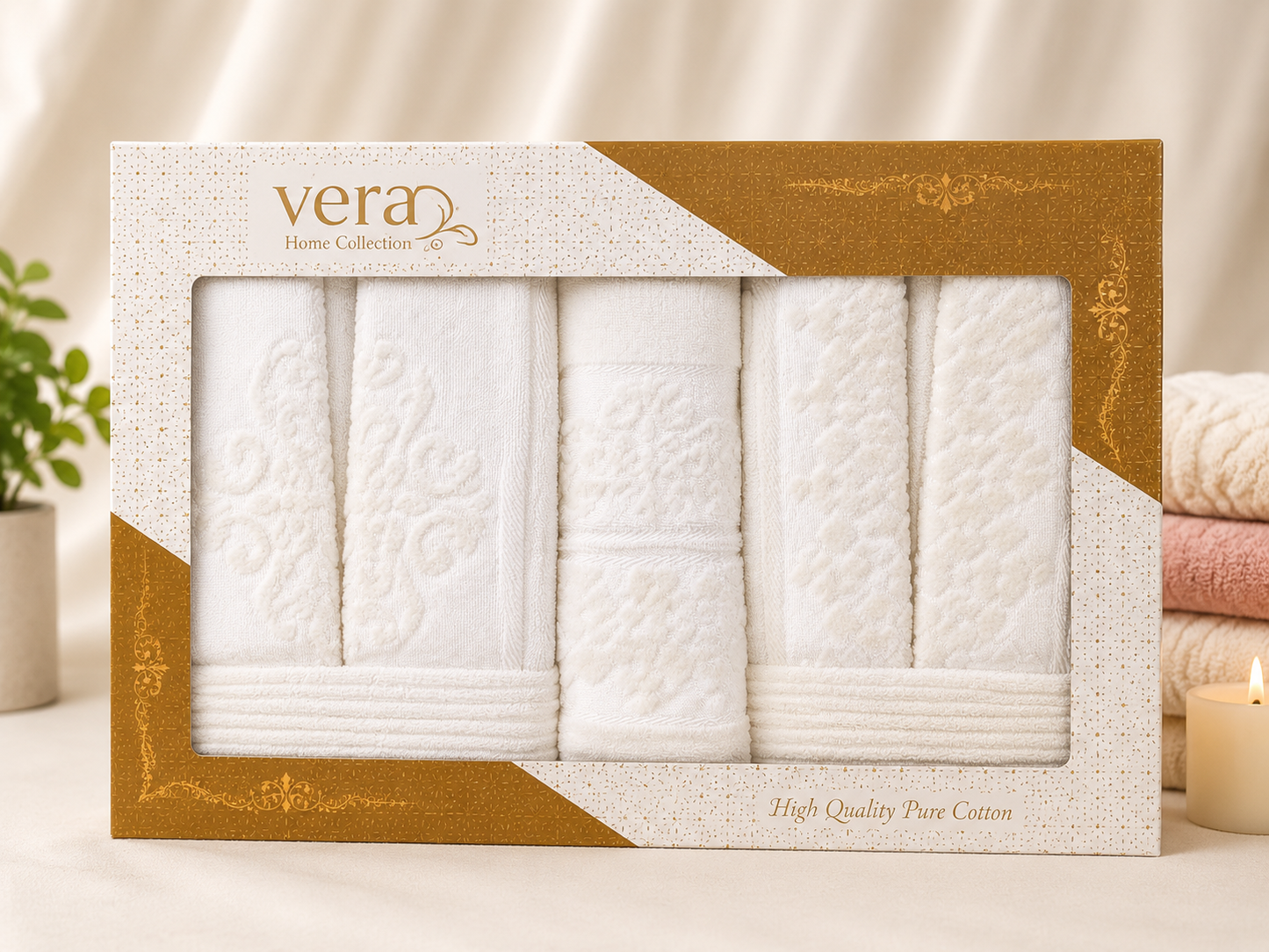Bathrobe Set 8 Pcs - Vera