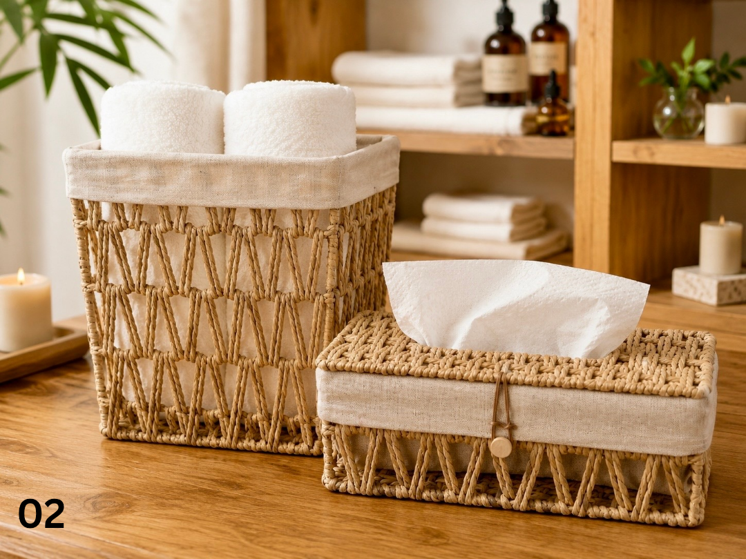 Straw Basket Set