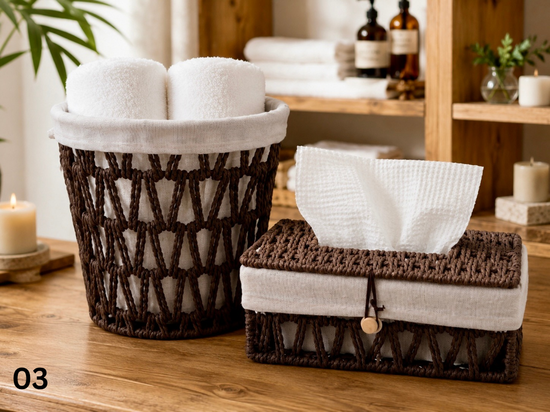 Straw Basket Set