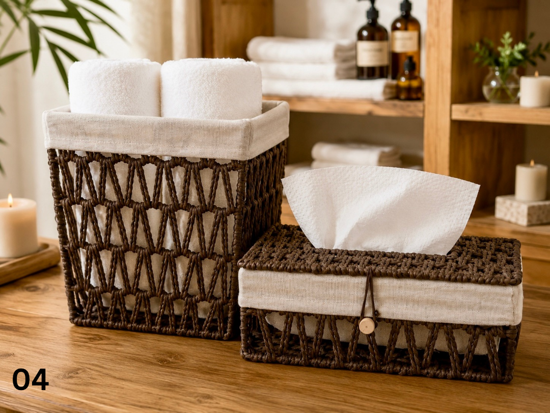 Straw Basket Set