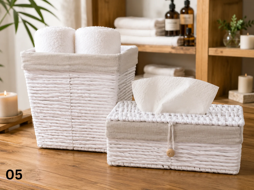 Straw Basket Set