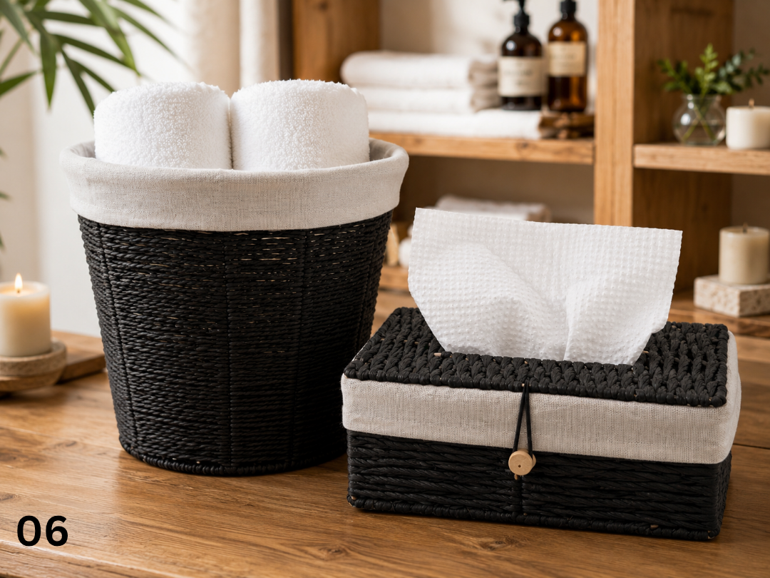 Straw Basket Set