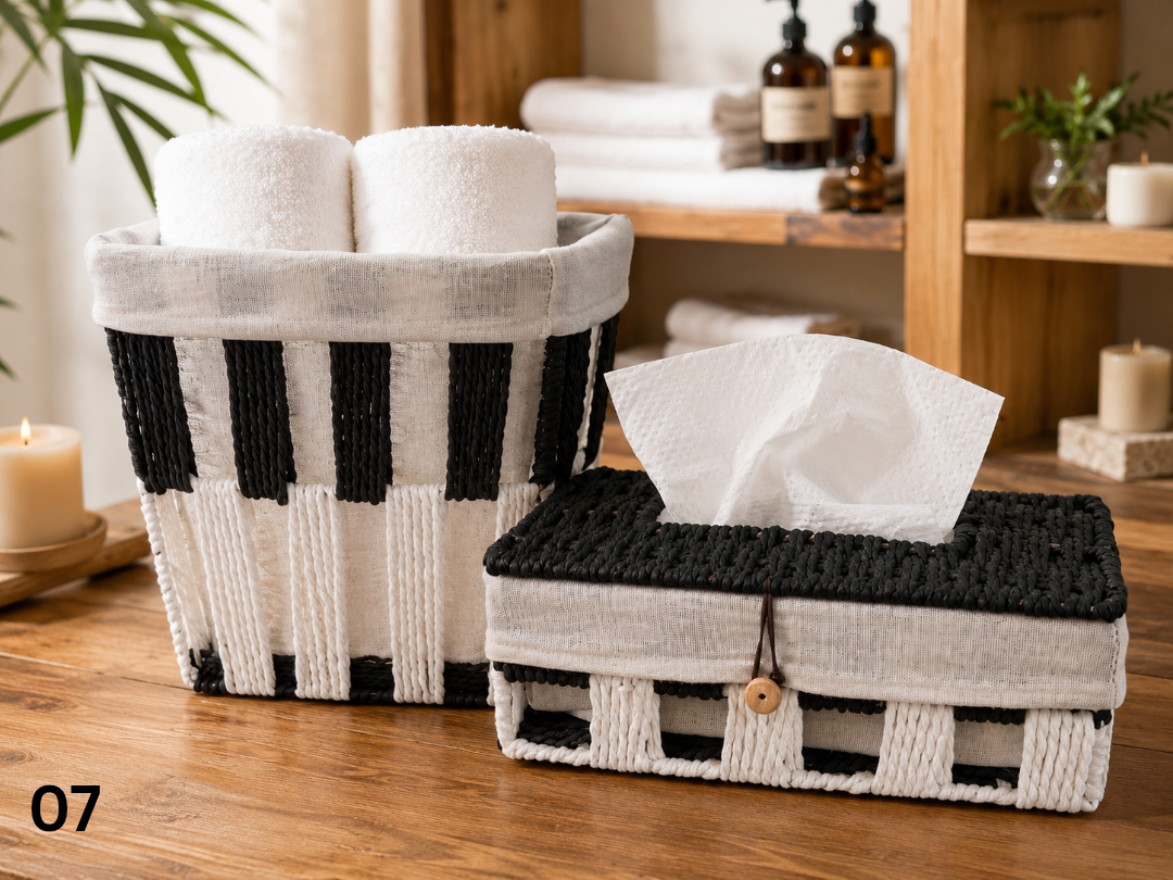 Straw Basket Set