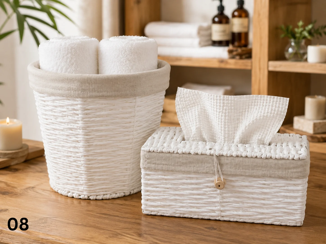 Straw Basket Set