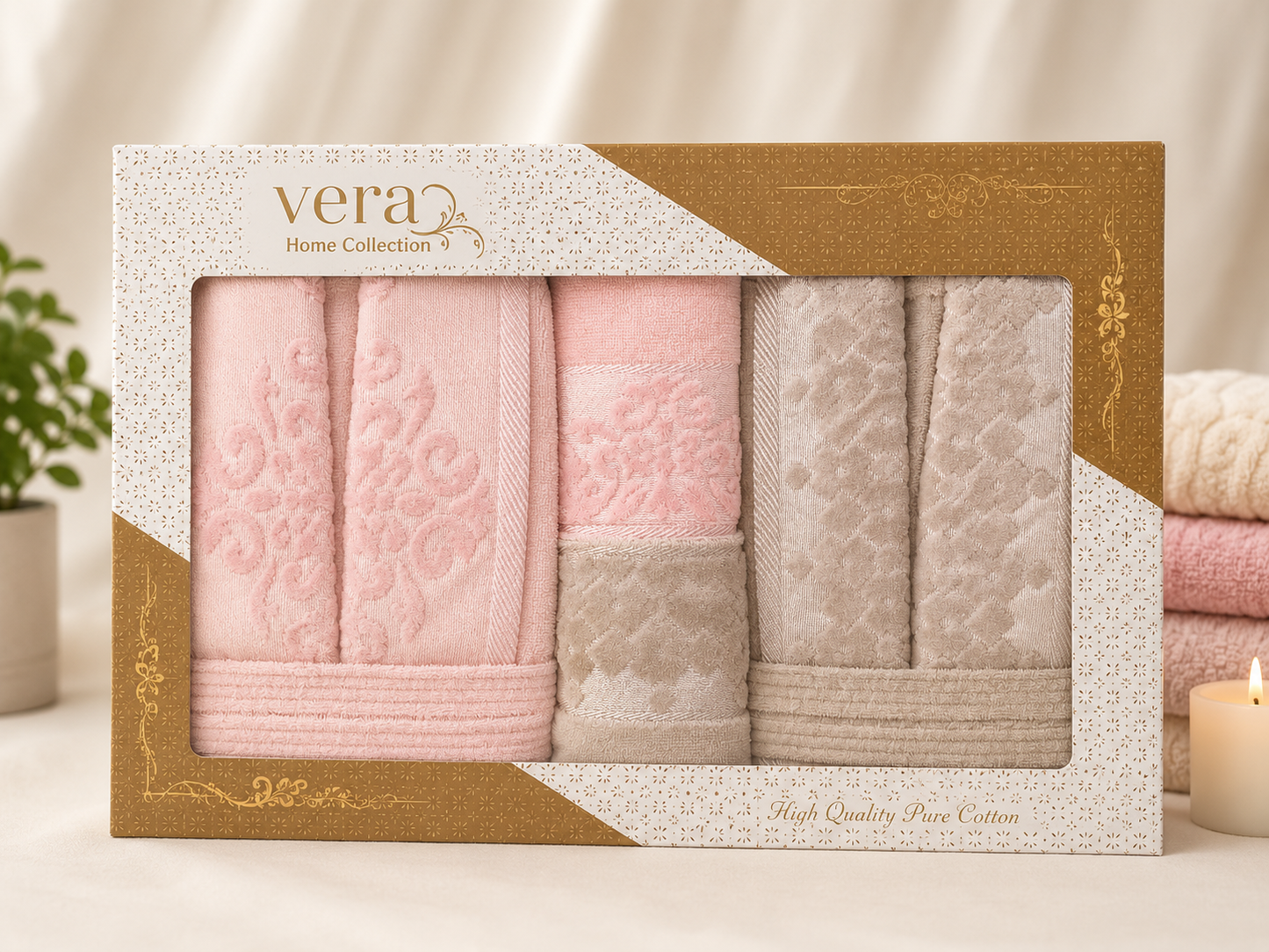 Bathrobe Set 8 Pcs - Vera