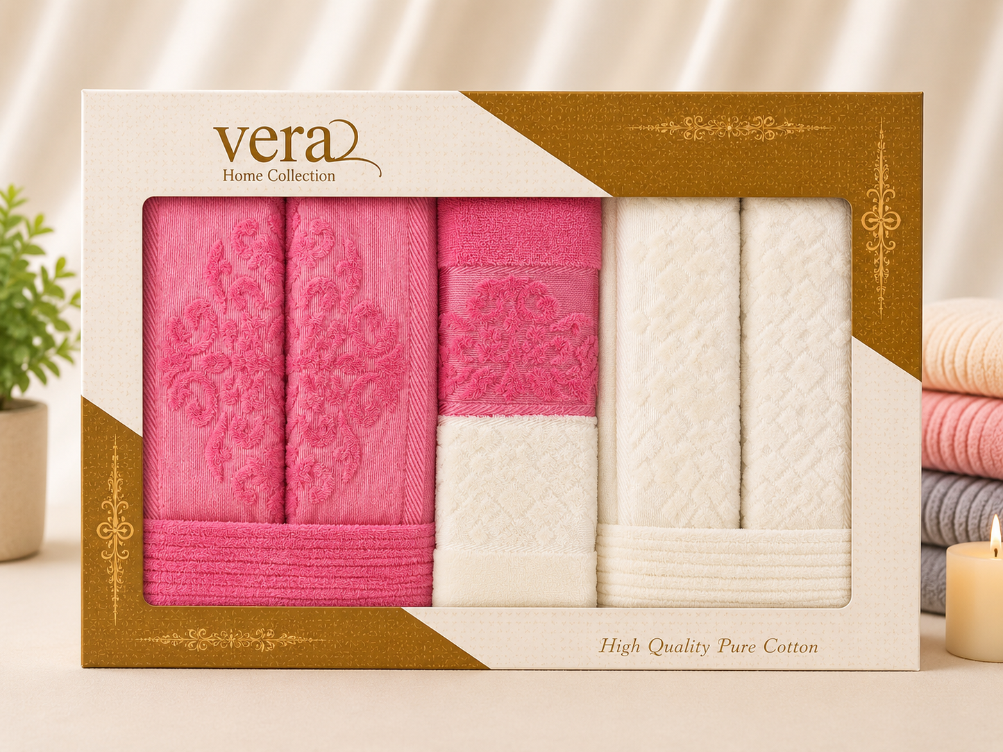 Bathrobe Set 8 Pcs - Vera