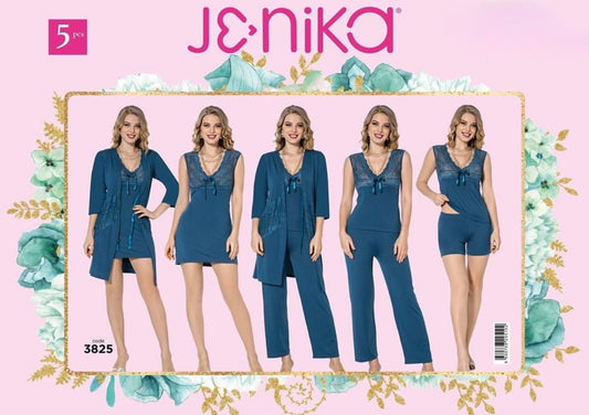 Women PJ Set 5 Pcs - Jenika