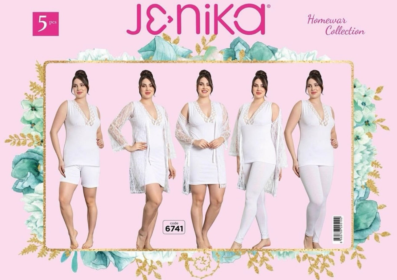 Women PJ Set 5 Pcs - Jenika