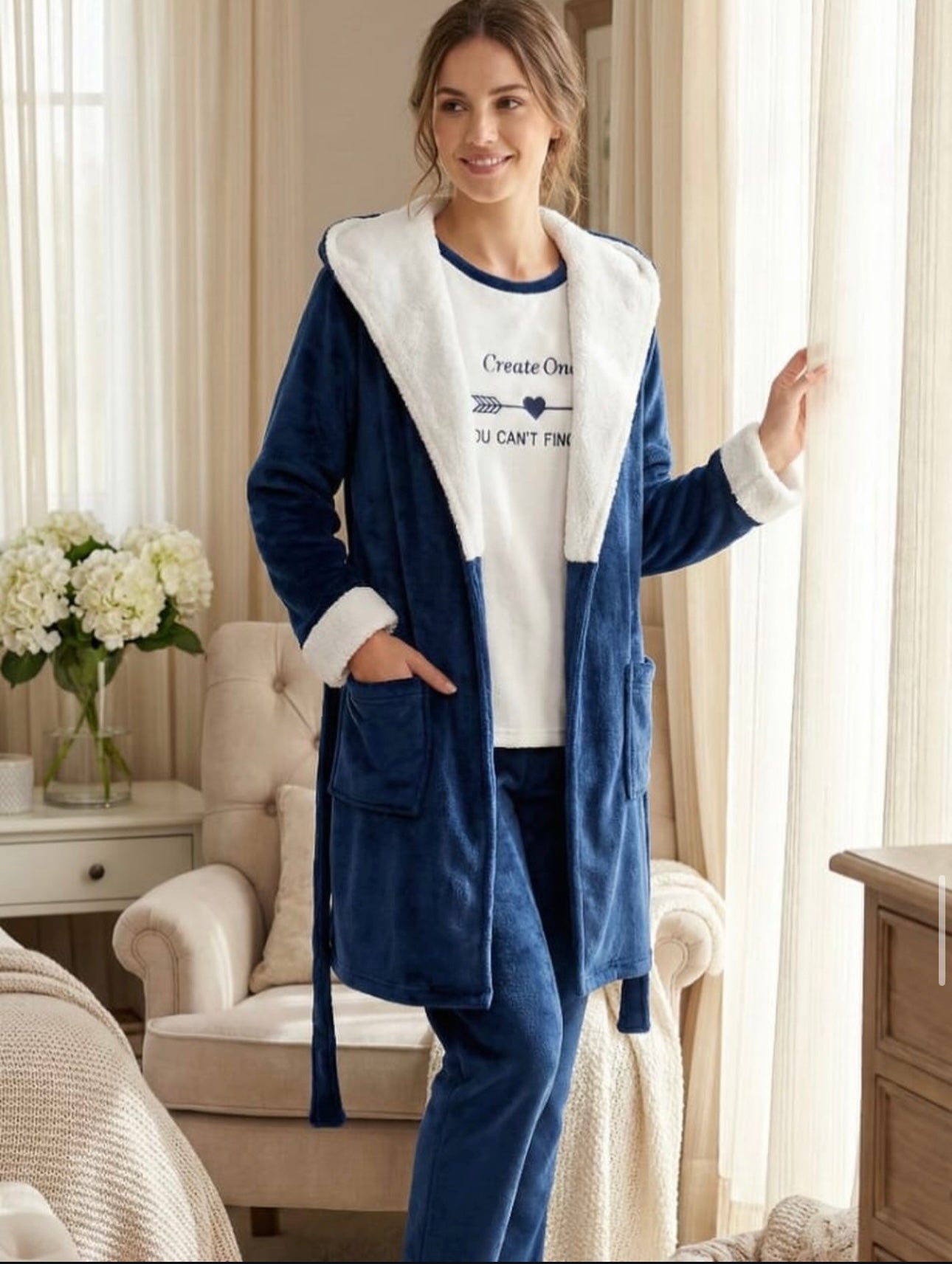 3 Pcs Women Pajama - Roy&Rayan