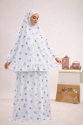 Women Prayer Set with Sleeves "Flower White Base"