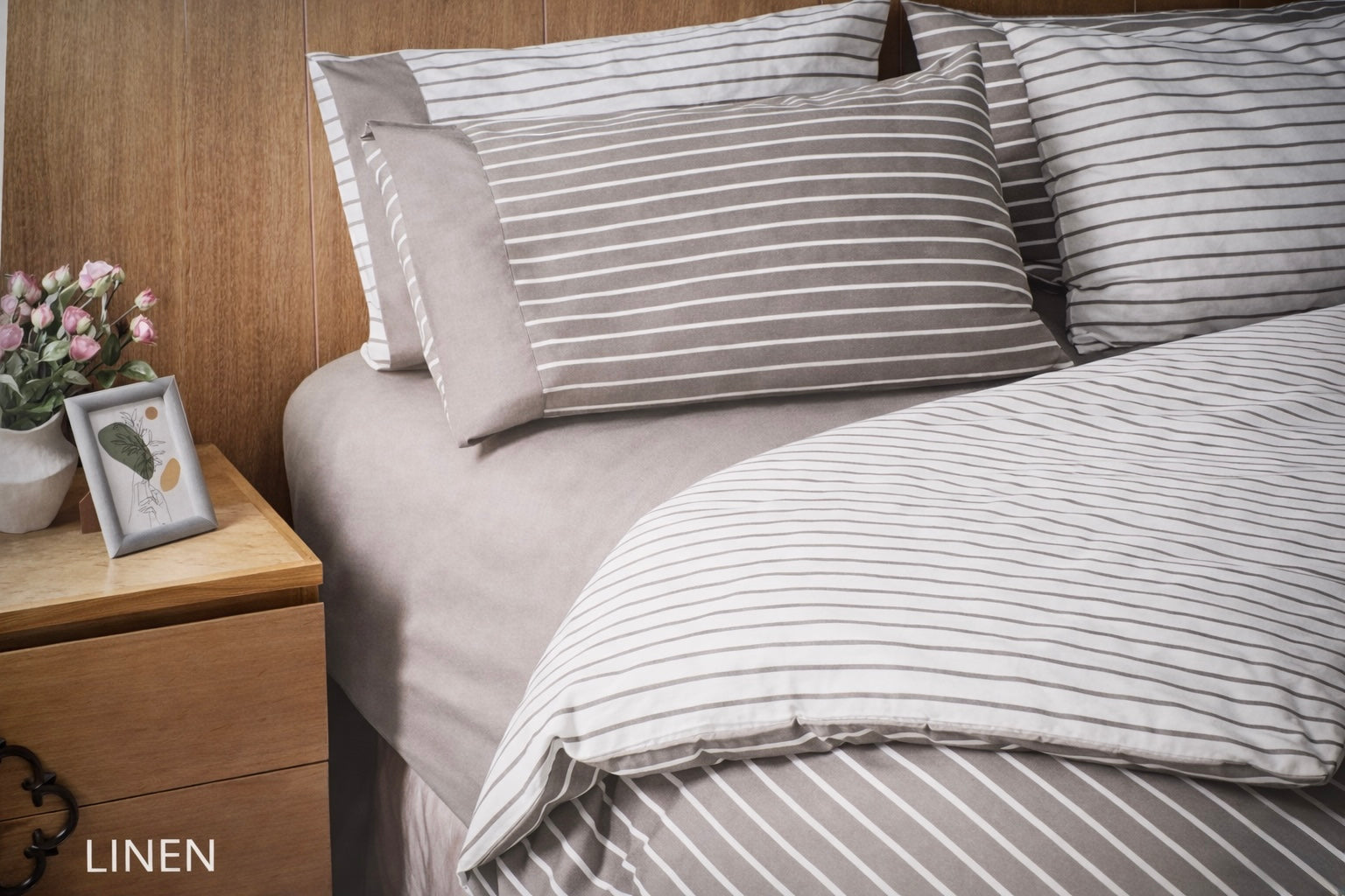 Moderna Print Double Bed Set - Cannon