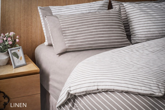 Moderna Print Double Fitted Sheet - Cannon