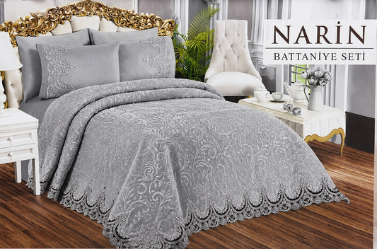 Embroidered Double Blanket Set - Armes Home