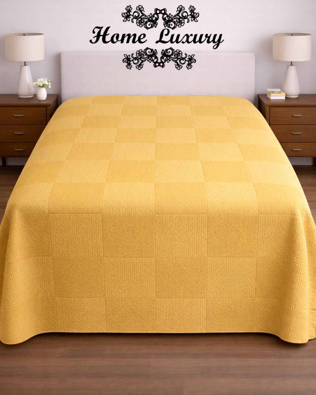 Plain Cotton Matelassé Single - Home Luxury