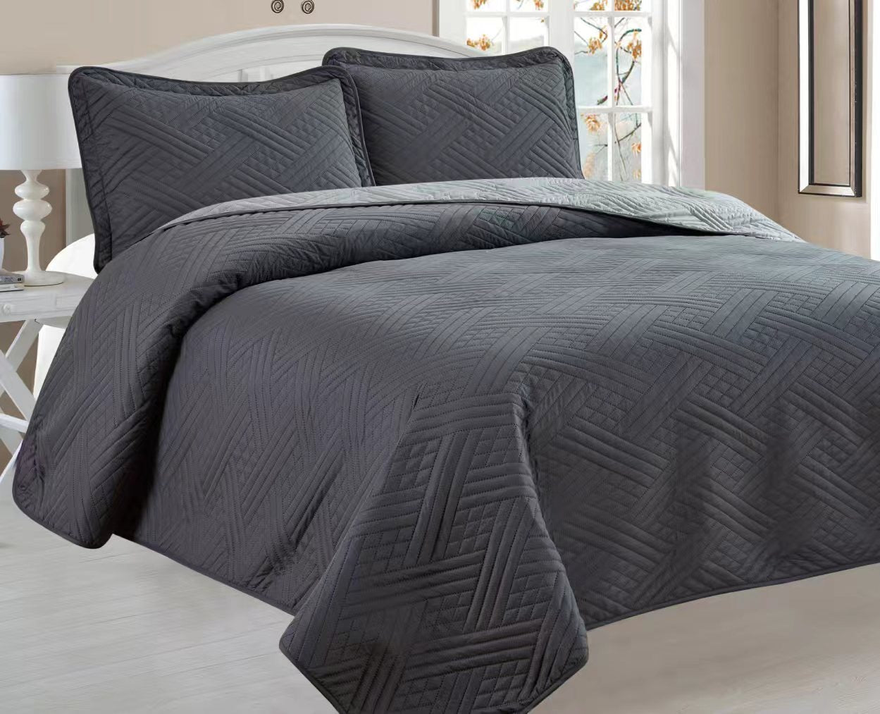 Plain Single Bedspread - Home Luxury