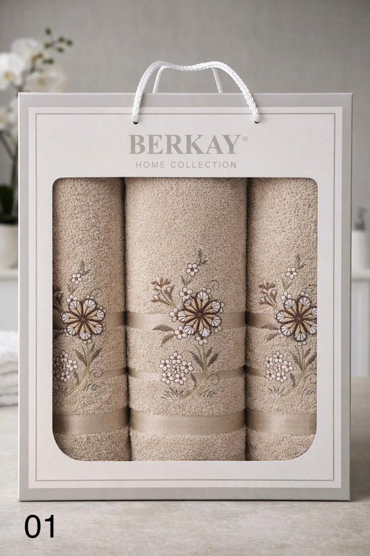 Berkay - Towel Box 3 Pcs
