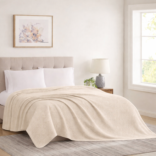 Plain Summer Cotton Blanket Single - Cannon