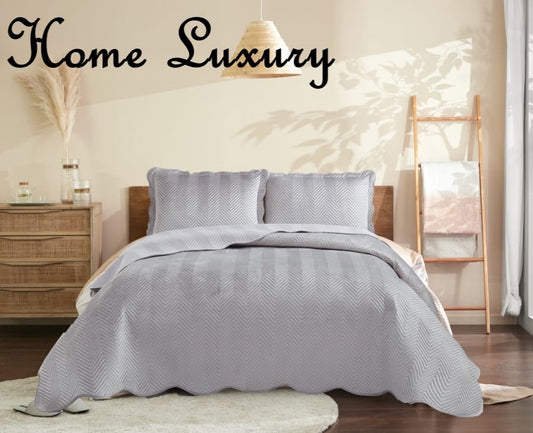 Ultrasonic Velvet Bed Spread Double - Home Luxury