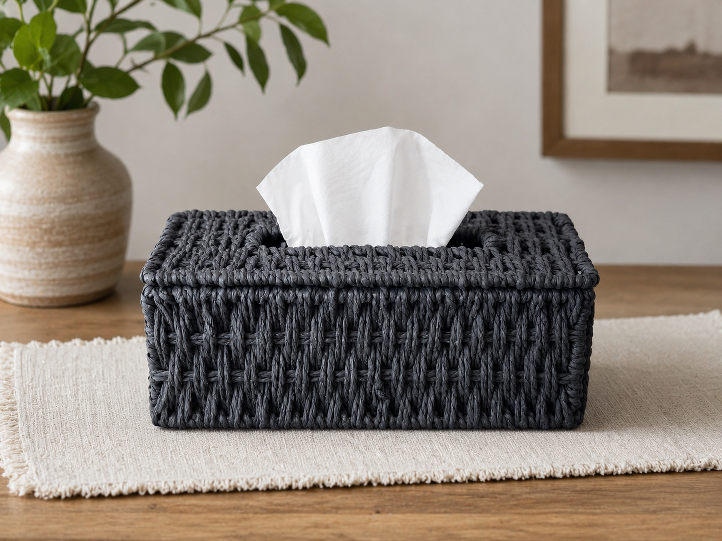 Straw Tissue Box