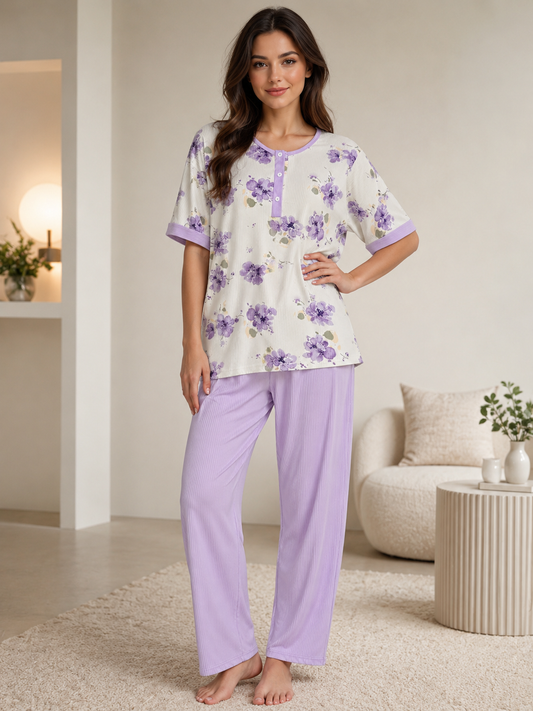 Floral Pants Pajama - Lucie