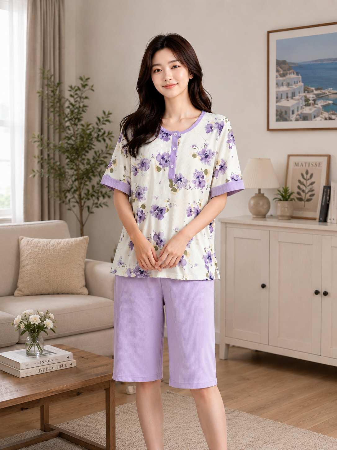 Floral Carpi Pajama - Lucie