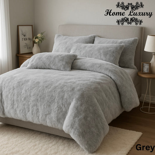 Rabbit Hair Bed Set Double - Home Luxury