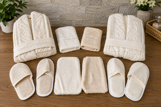 Bathrobe Set - Ivory