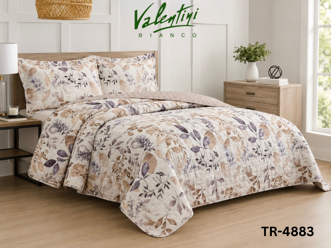 Printed Double Bedspread Set - Valentini