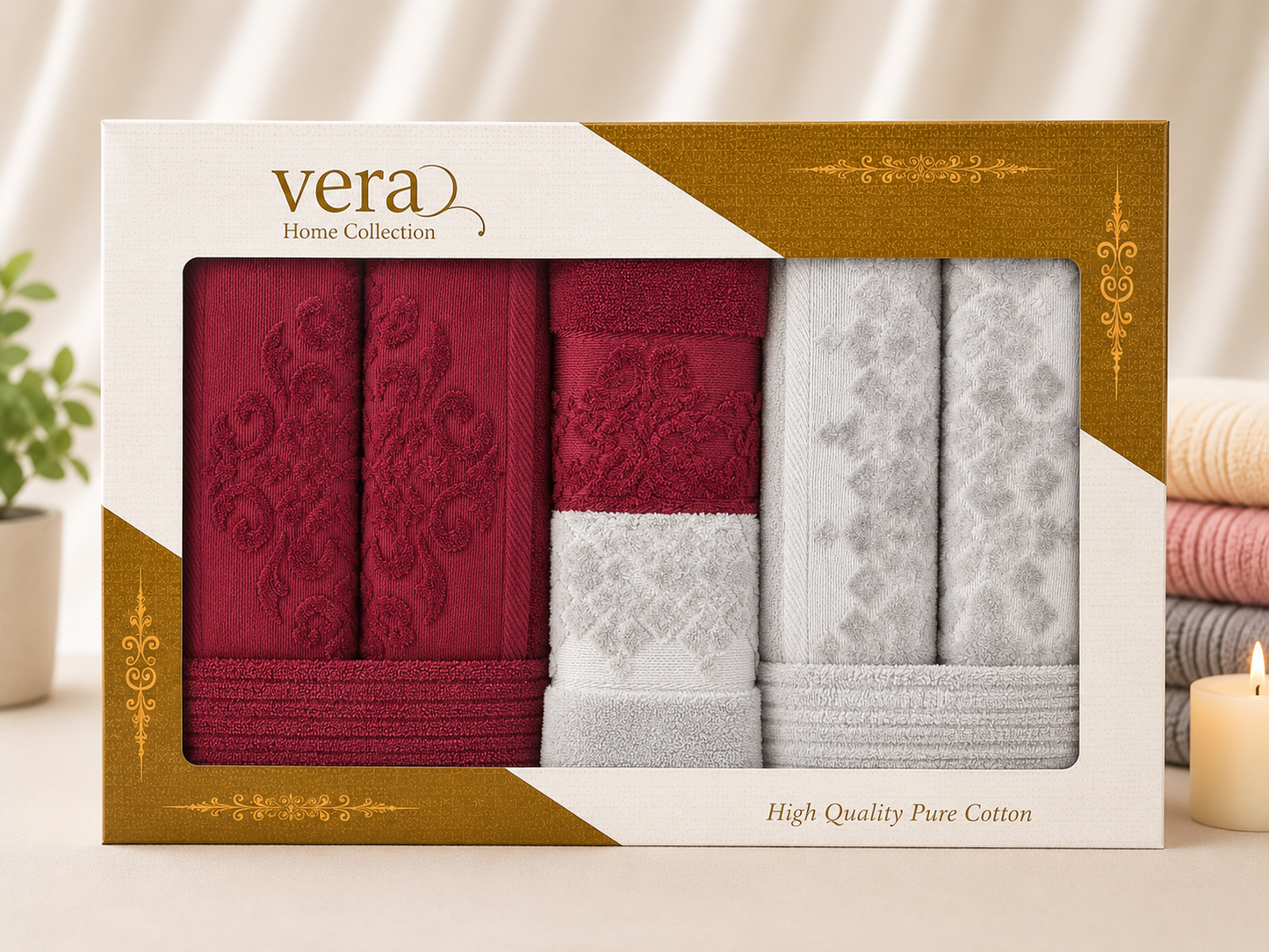 Bathrobe Set 8 Pcs - Vera