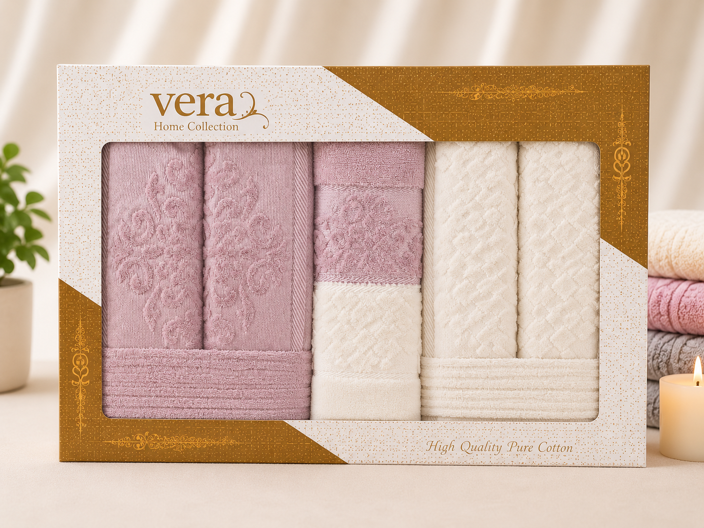 Bathrobe Set 8 Pcs - Vera