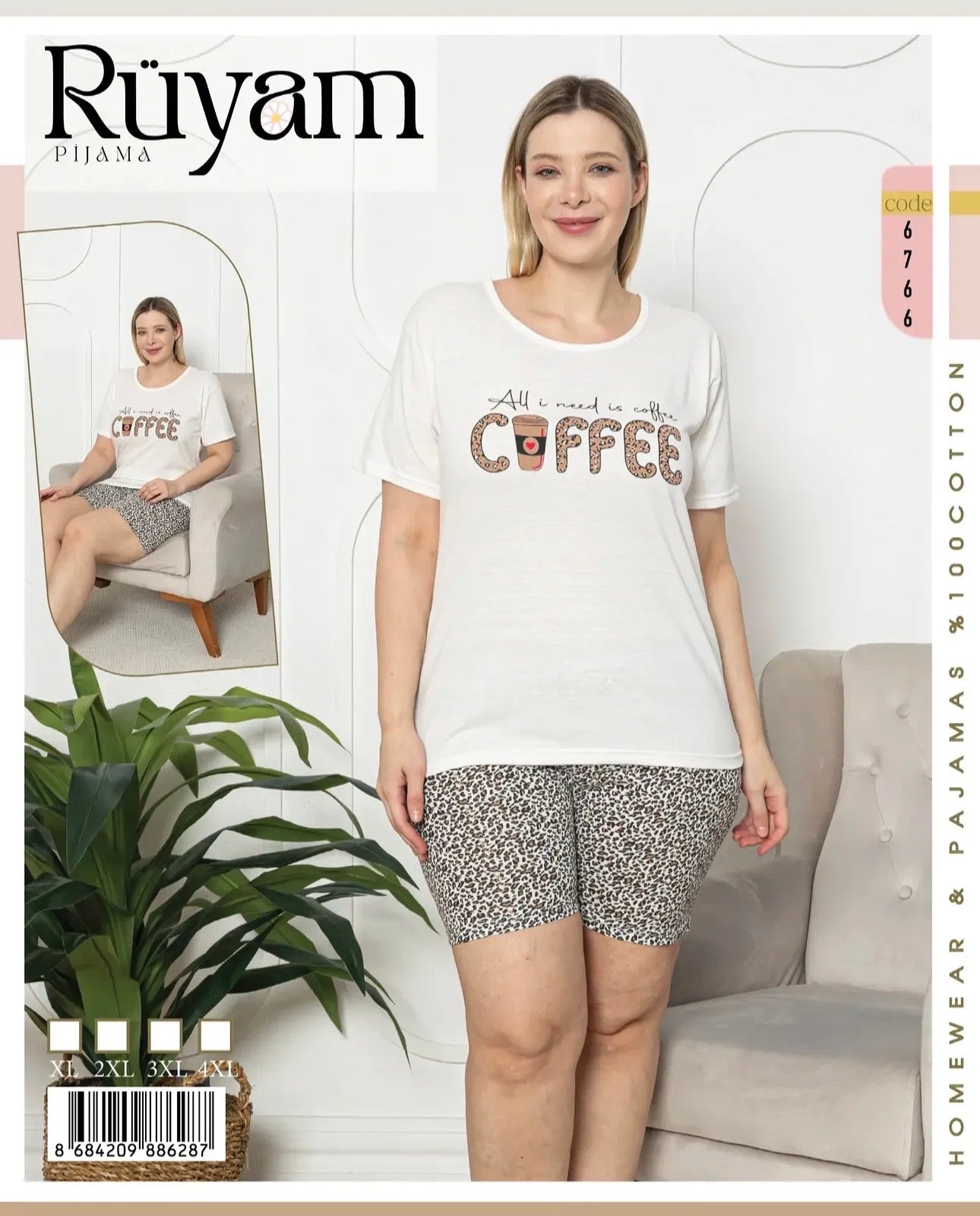 Big Size Short Pajama - Ruyam