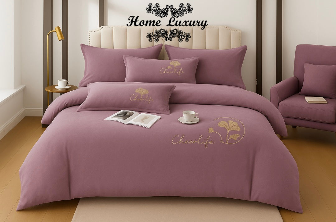 Embroidered Velvet Bed Set Double - Home Luxury