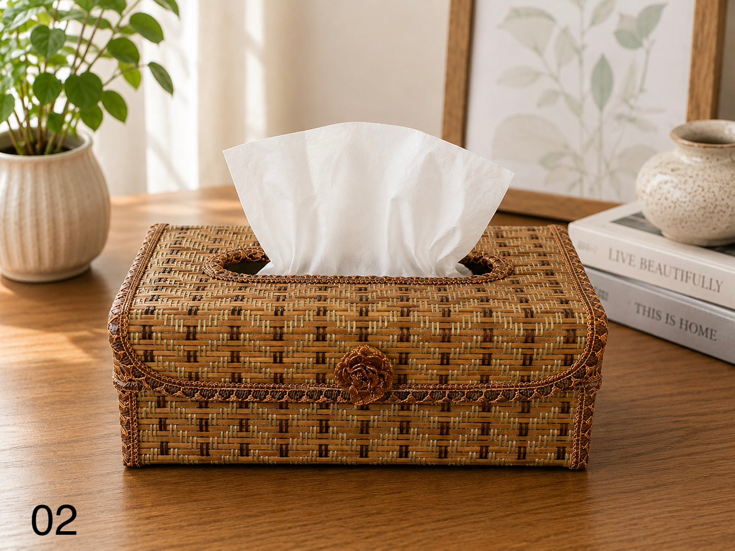 Wood Tissue Box