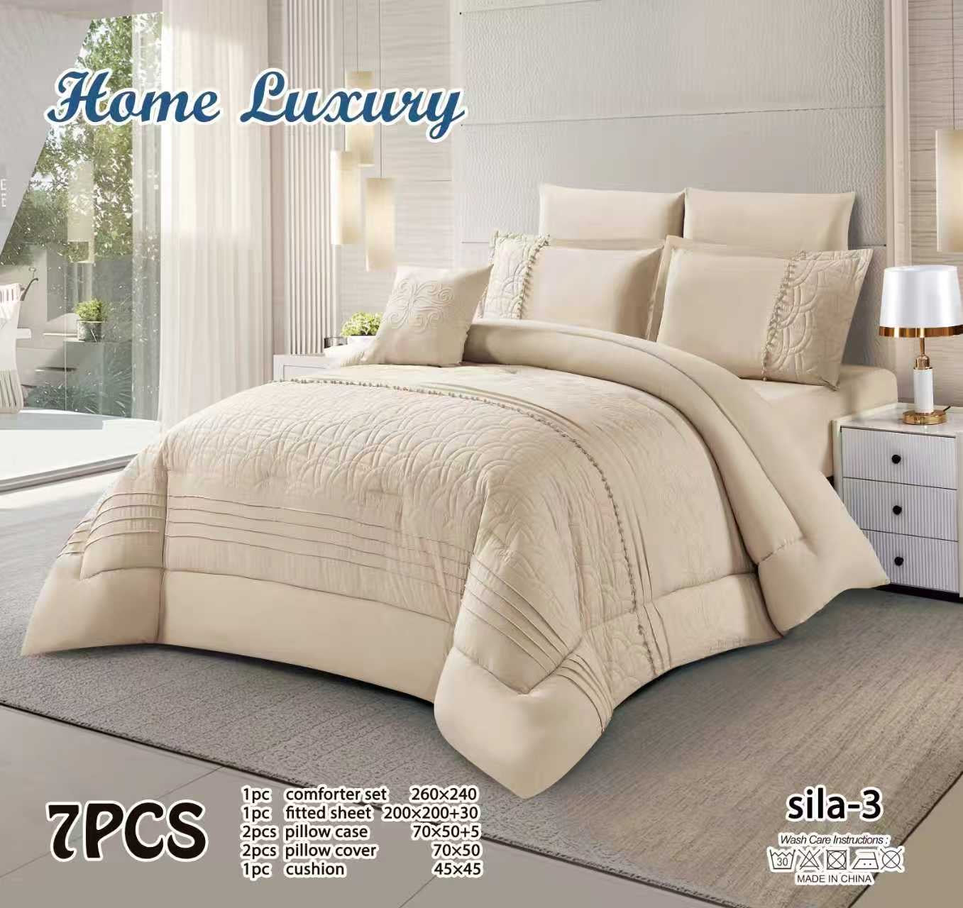 Embroidered Double Comforter Set - Home Luxury
