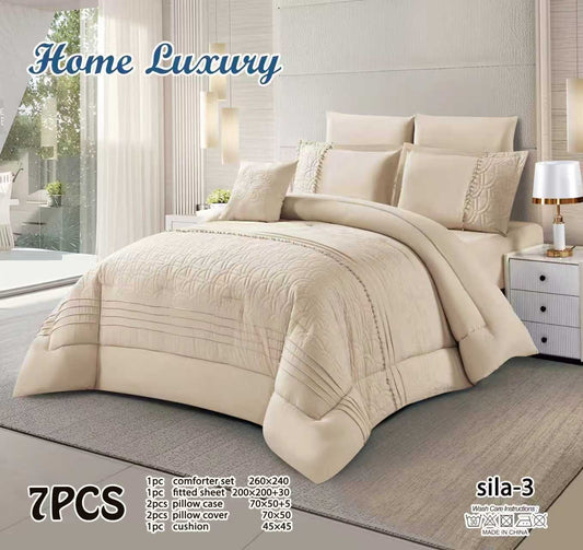 Embroidered Double Comforter Set - Home Luxury