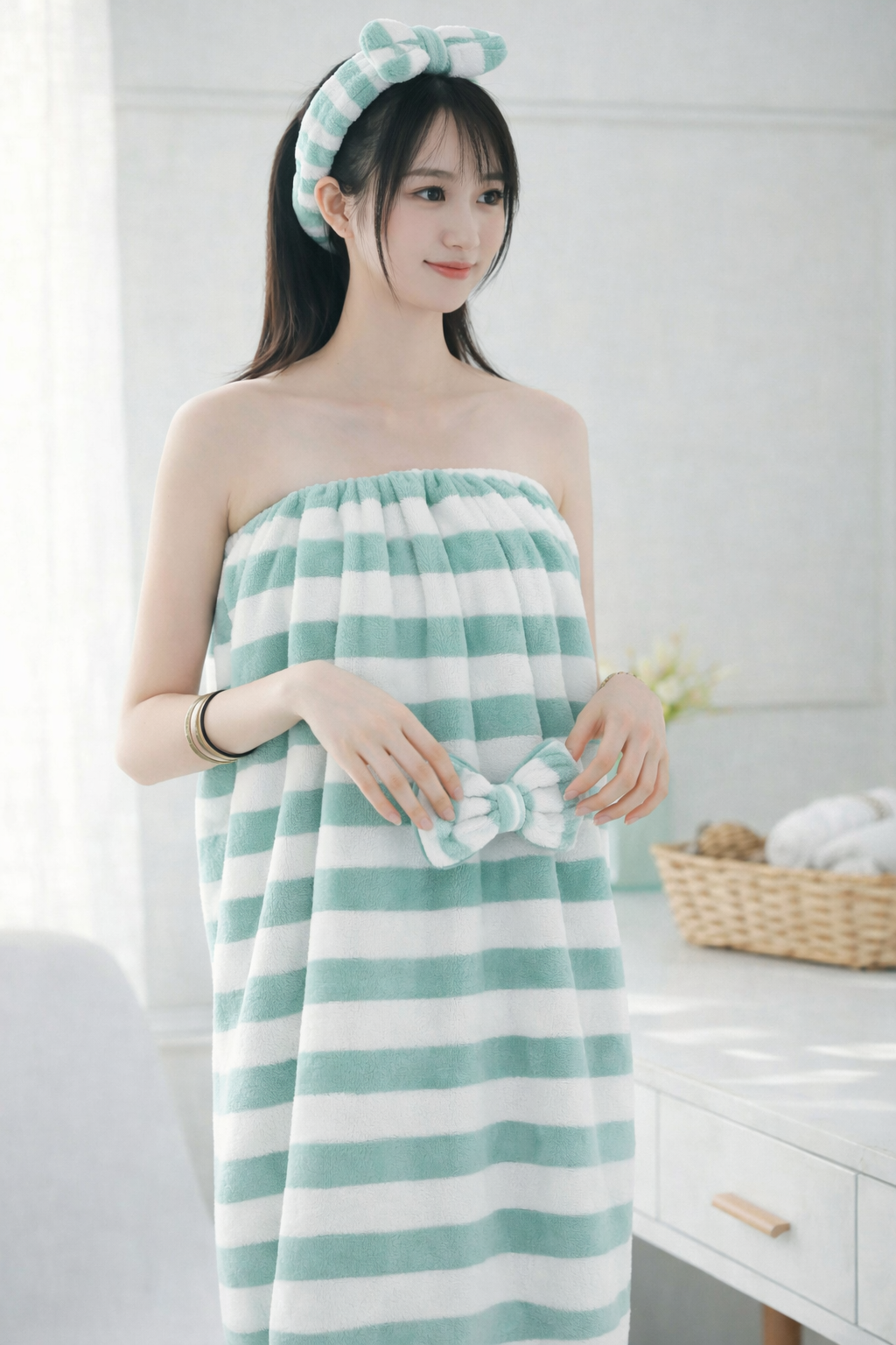 Microfiber Sortie De Bain "Stripes"