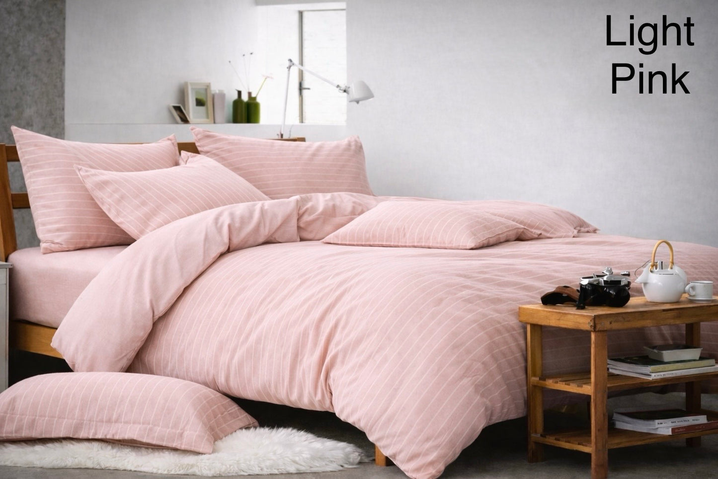 Denim Print Double Duvet Cover Set - Cannon