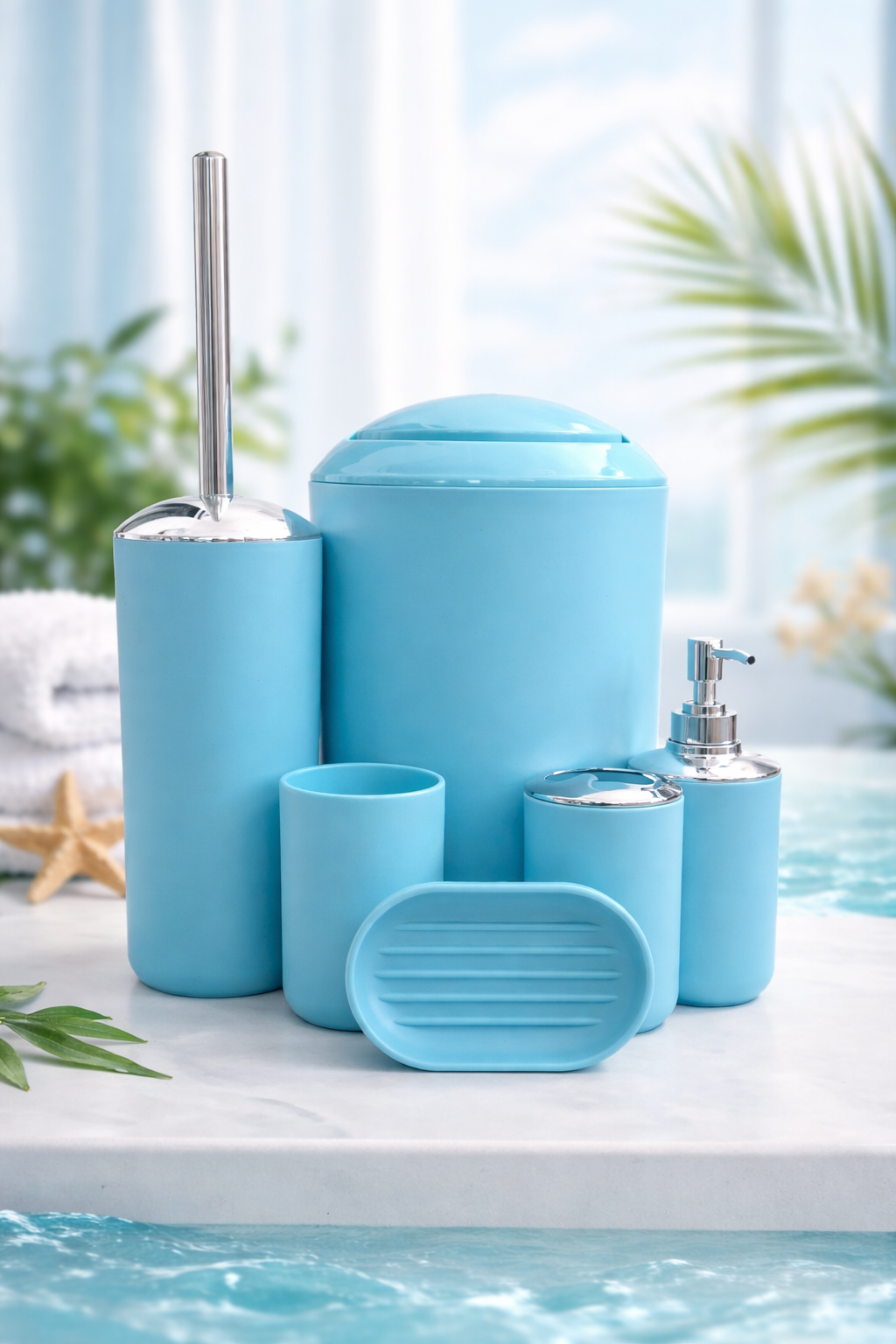 Plain Bathroom Accessory Set